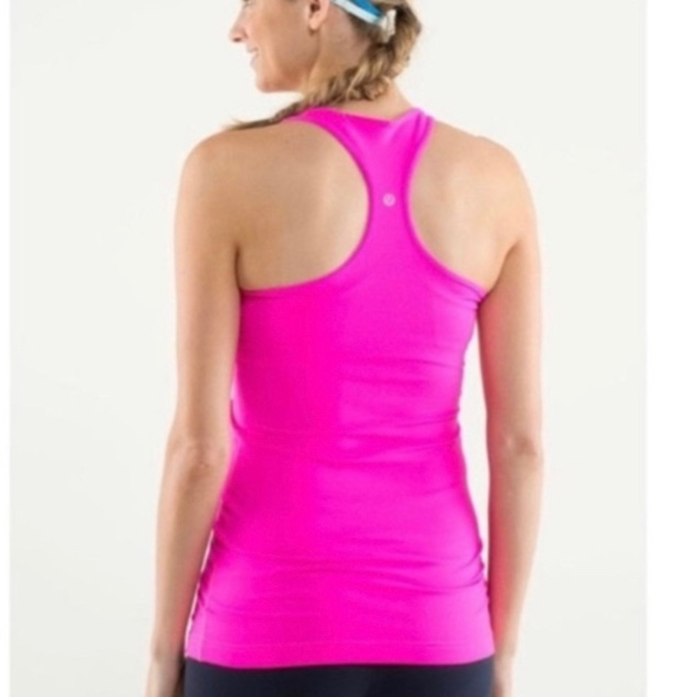 💖LULULEMON 💖Racerback tank in Sonic Pink. Never worn .